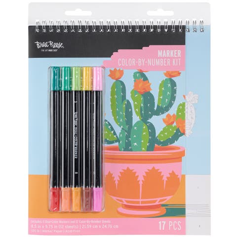 Marker Color byNumber Kit Western Desert