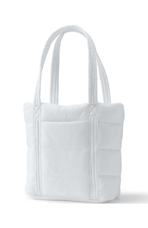 Lands' End Wanderweight Ultralight Packable Tote Bag In White