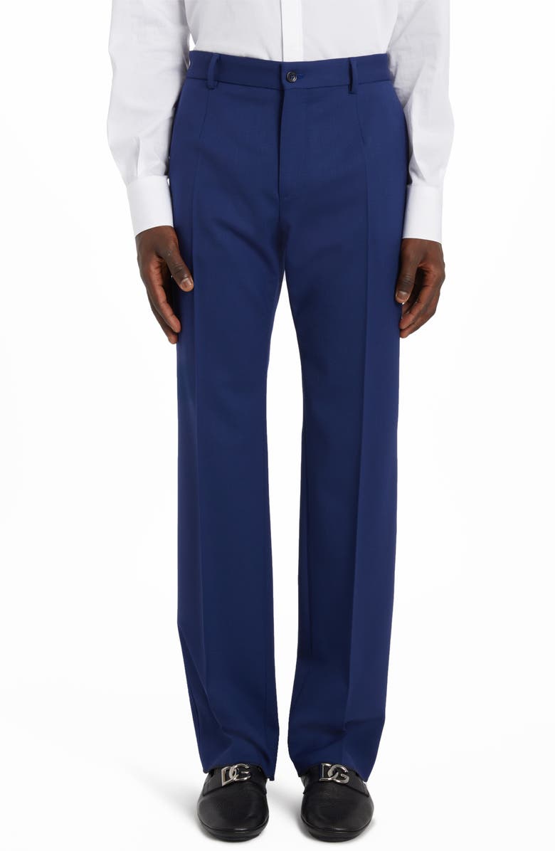 Dolce&Gabbana Stretch Virgin Wool Slim Leg Pants, Main, color, 
