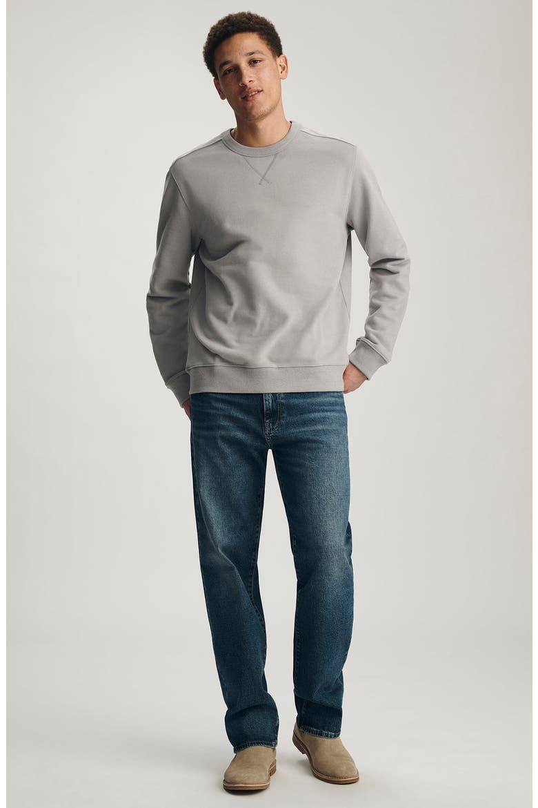 Crewneck Cotton Sweatshirt, Alternate, color, ALLOY