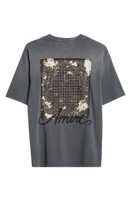 Amiri Men Cotton T-shirt With Embroidery In Black
