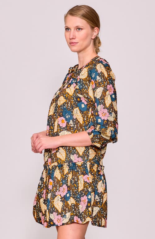 Melloday Print Poplin Babydoll Dress In Multi