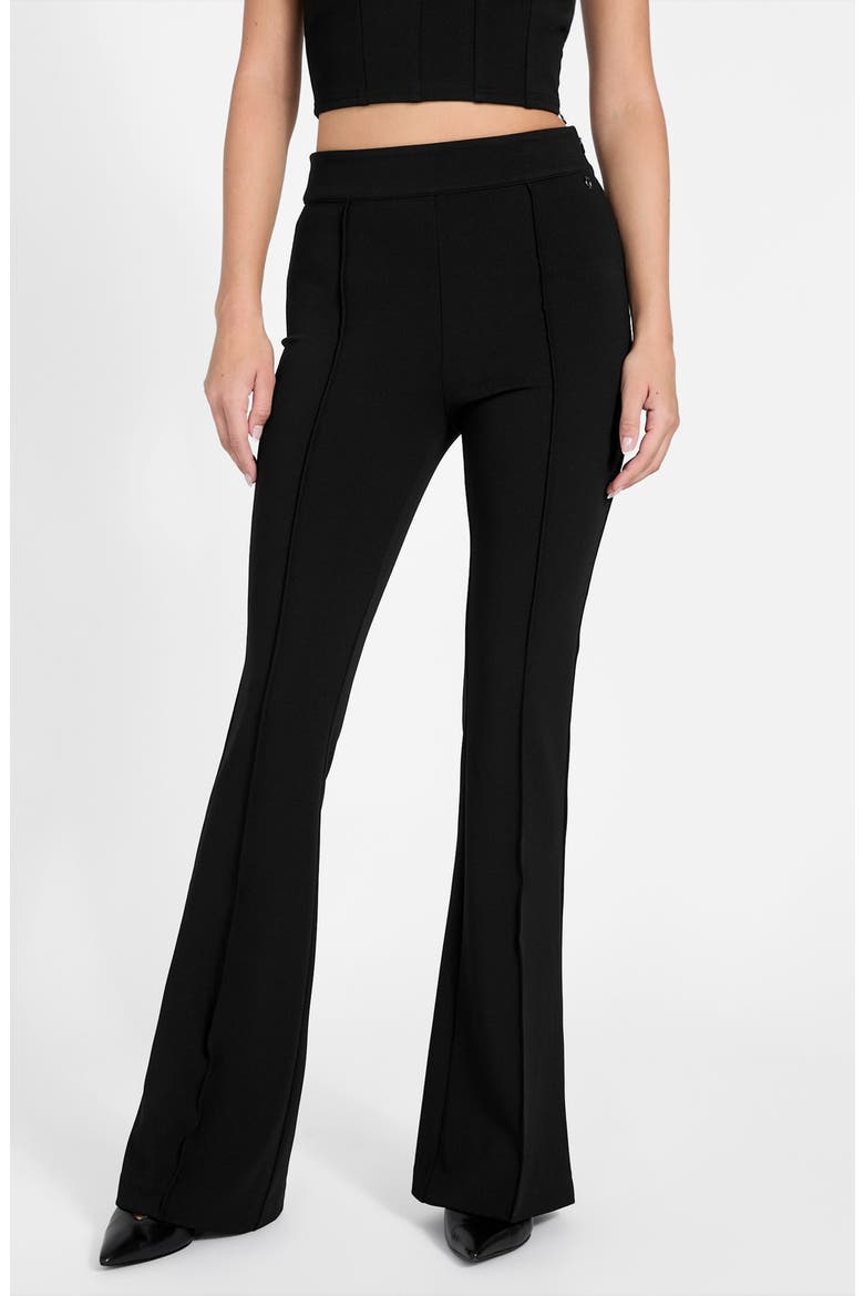Evelina Flare Leg Stretch Pants, Main, color, BLACK