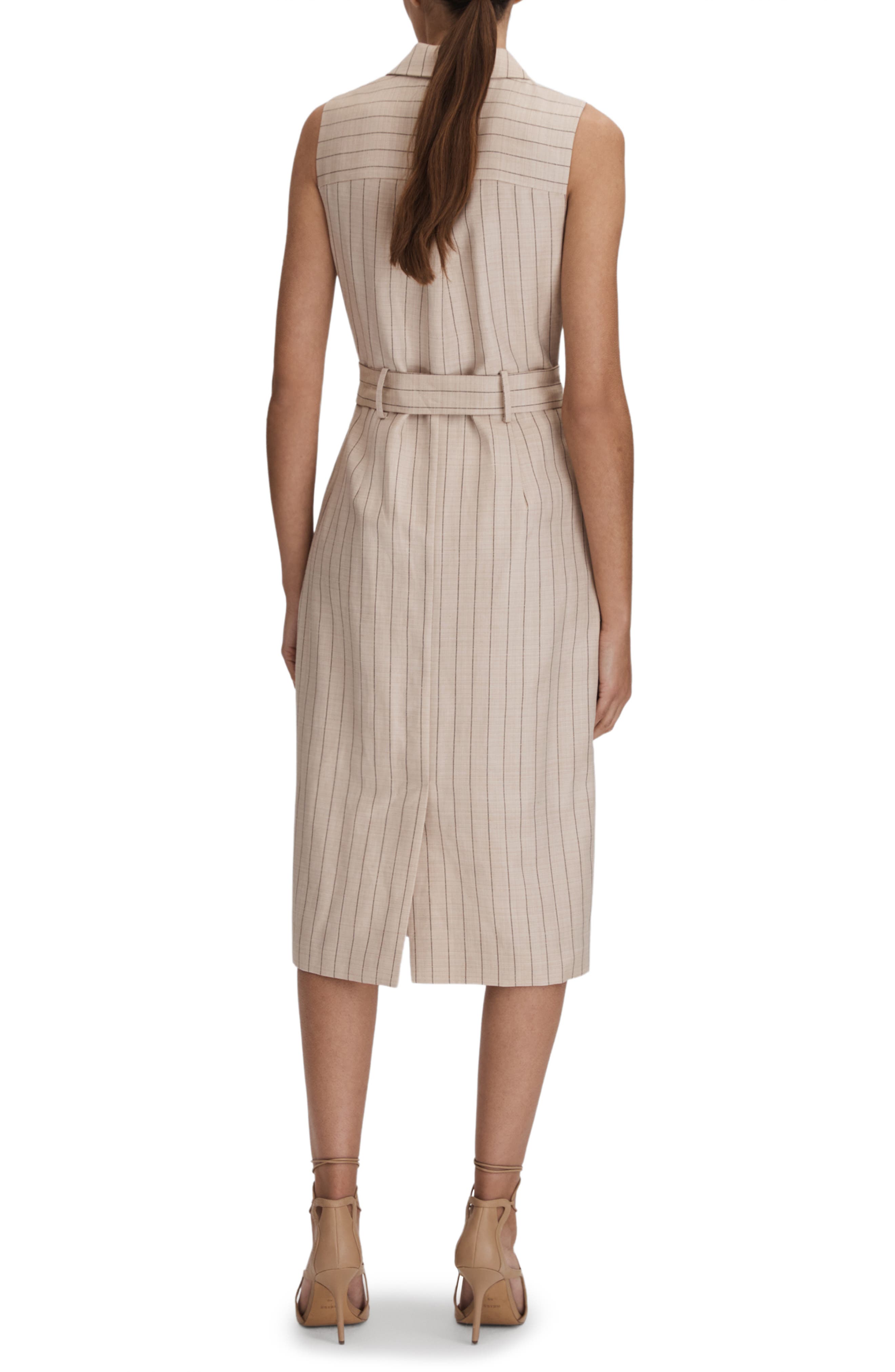 Reiss Andie Pinstripe Sleeveless Coat Dress (Women) | Nordstrom
