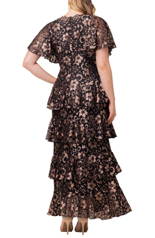 Kiyonna Mon Ange Tiered Lace Gown In Multi