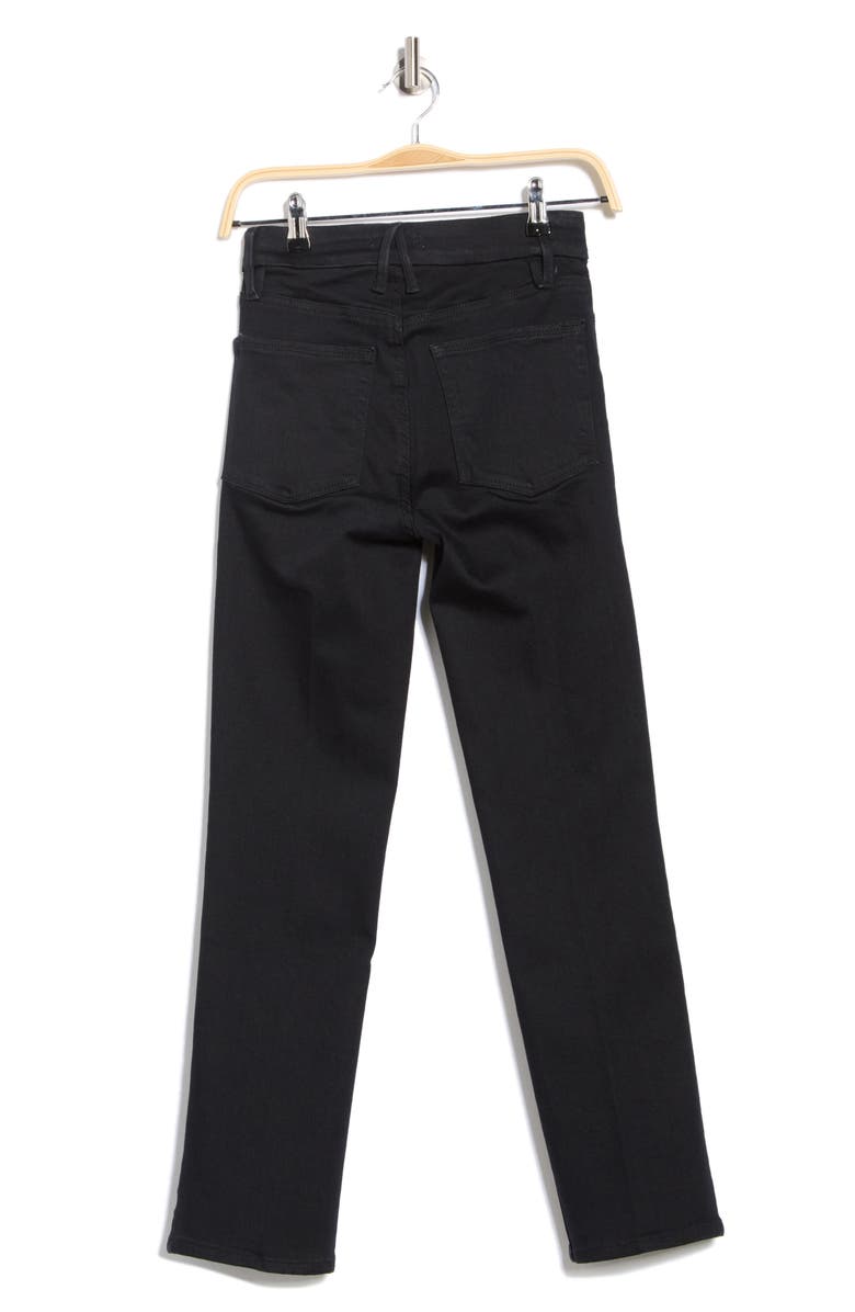 Good American Power Stretch Pull-On Ankle Straight Leg Jeans, Alternate, color, Black001