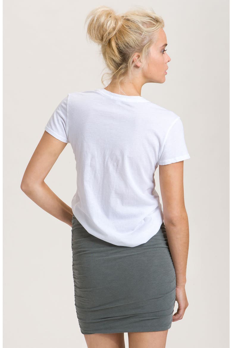 Scoop Neck Cotton Tee, Alternate, color, WHITE