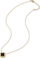 ARGENTO VIVO Black Onyx Clover Pendant Necklace