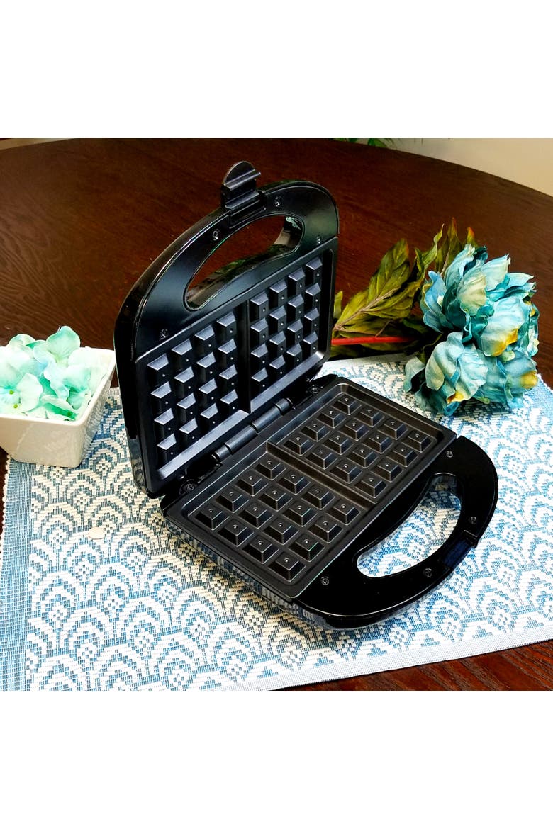 Nonstick Portable Waffle Maker, Alternate, color, Black