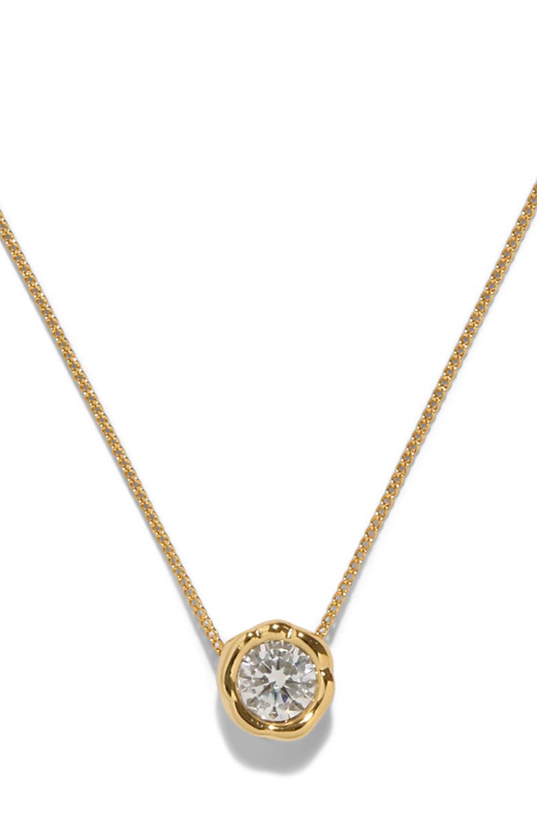 Alexis Bittar Asterales Molten Cubic Zirconia Pendant Necklace, Main, color, Gold