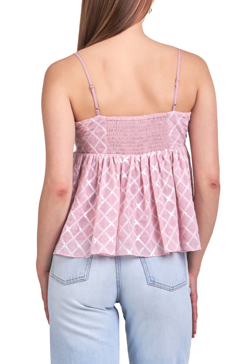 Sequin Embroidered Babydoll Top, Alternate, color, PINK
