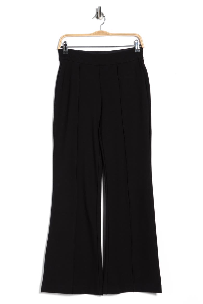 Front Seam Straight Leg Ponte Pants, Alternate, color, BLACK