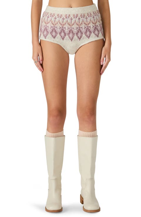 Suzette Fair Isle Knit Microshorts