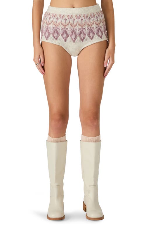 Steve Madden Suzette Fair Isle Knit Microshorts In Multi