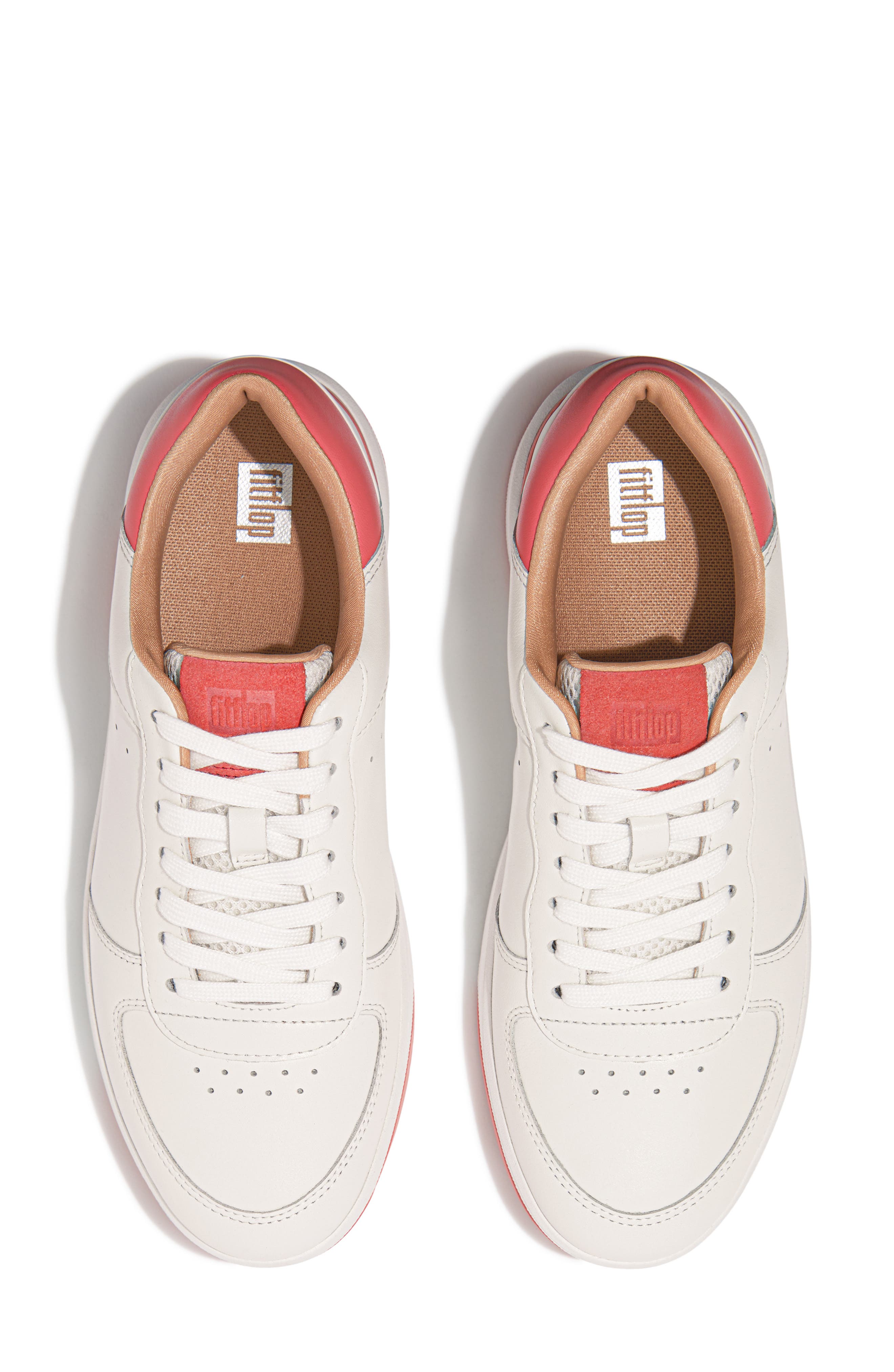 FitFlop Rally Evo Platform Sneaker, Alternate, color, Urban White/Rosy Coral