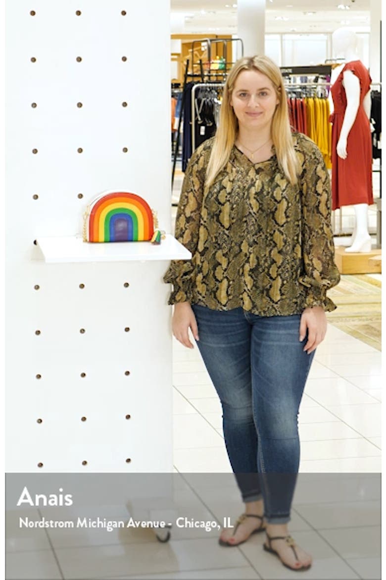 Ginny Rainbow Stripe Leather Crossbody Bag video