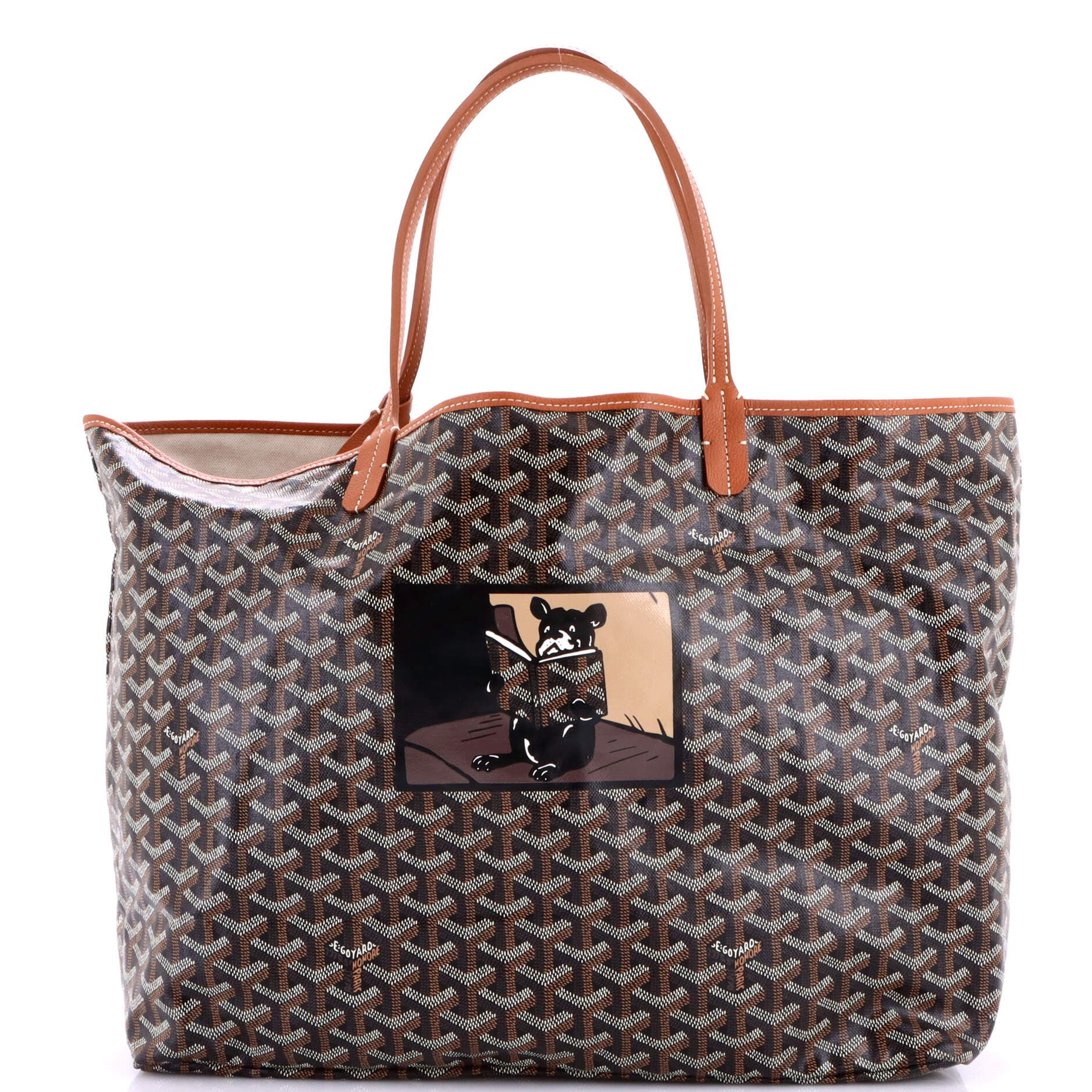 Pre-Owned Goyard Saint Louis Tote Printed Coated Canvas GM, Main, color, Print