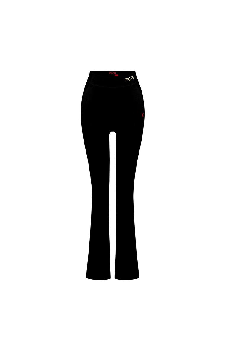 Cotton Flare Yoga Pant, Main, color, BLACK