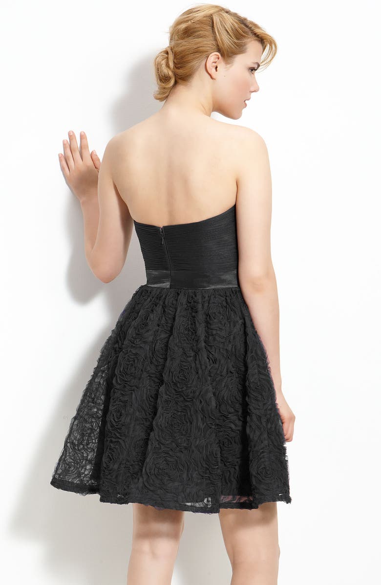 Adrianna Papell Strapless Tulle Dress, Alternate, color,