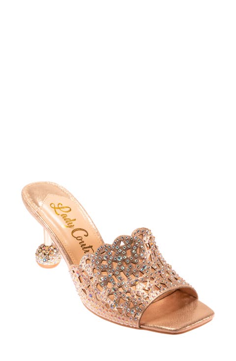 Rhinestone Laser Cut Sandal (Women)