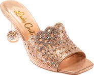 LADY COUTURE Rhinestone Laser Cut Sandal