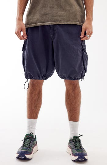 Shop Bdg Urban Outfitters Baggy Tech Cargo Shorts In Black