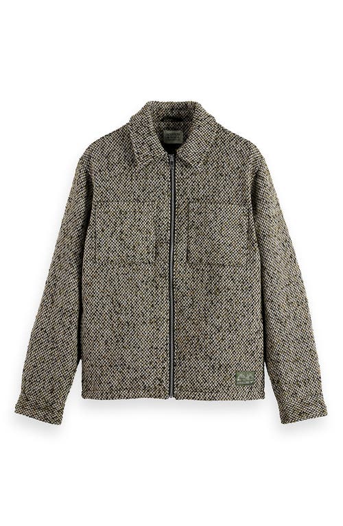 Scotch & Soda Tweed Jacket In Gray