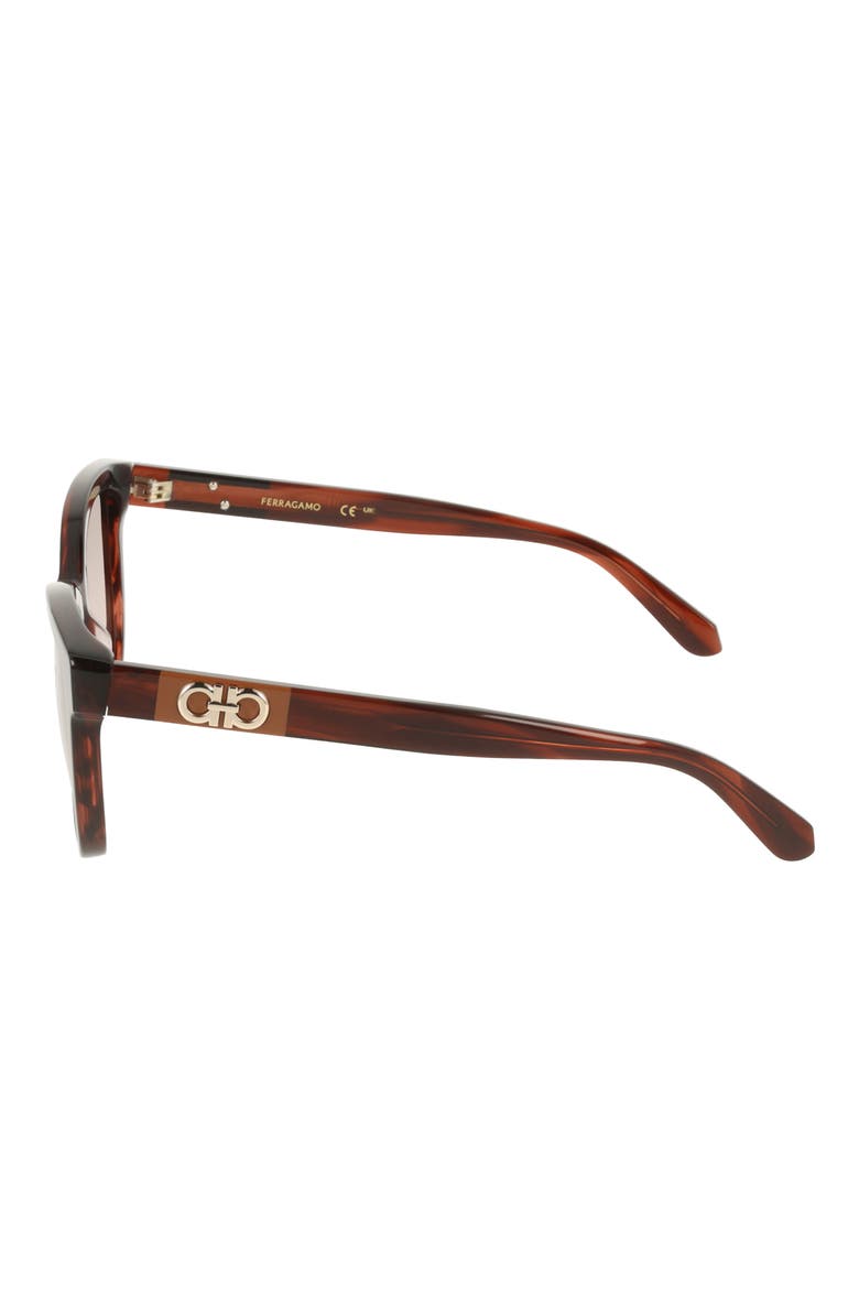 54mm Rectangle Sunglasses, Alternate, color, STRIPED WINE