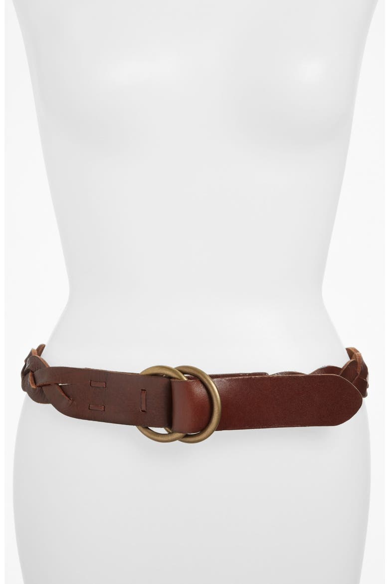 'Miracle Braid' Leather Belt, Main, color, T MORO