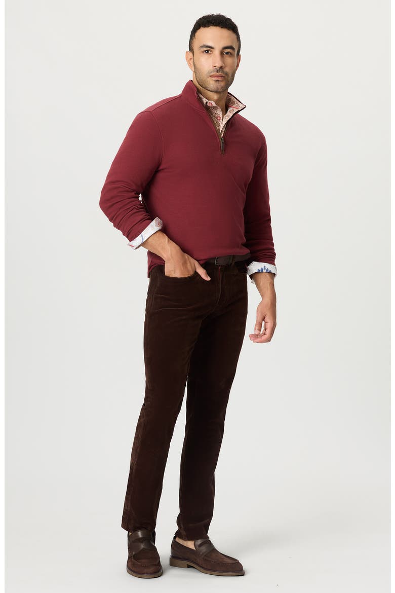 Tanswell Long Sleeve Quarter Zip Knit Top, Alternate, color, BURGUNDY