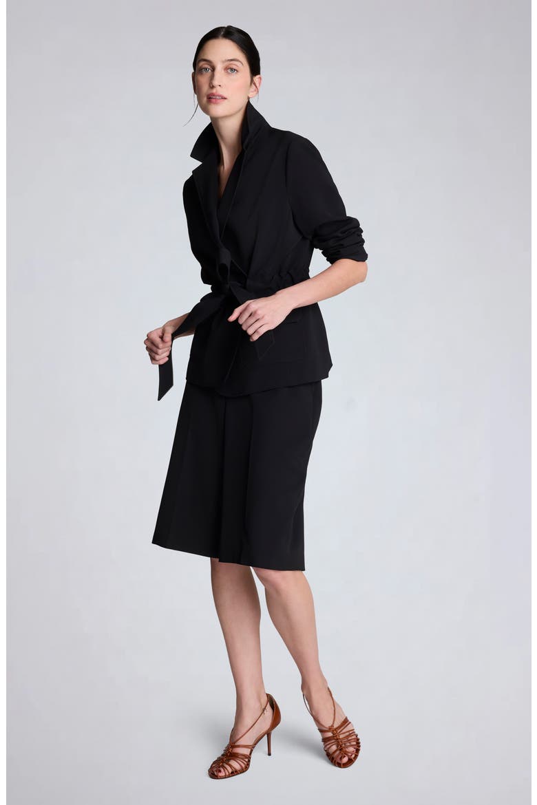 Vision Belted Stretch Twill Jacket, Alternate, color, BLACK