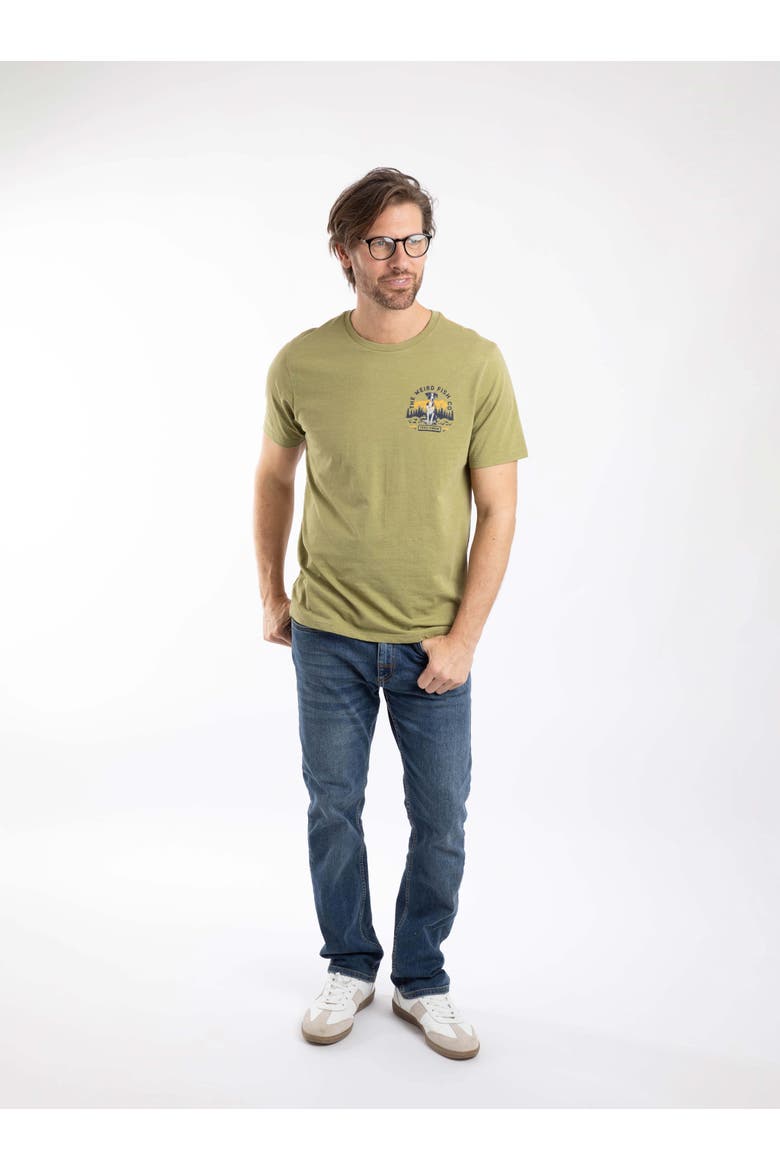 Dog Trails Back Print Graphic T-Shirt, Alternate, color, Washedoak