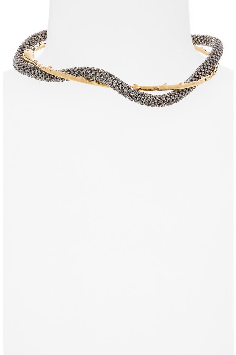 Daria Layered Choker Necklace, Alternate, color, BLACK