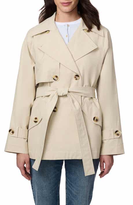Bernardo Short Belted Trench Coat