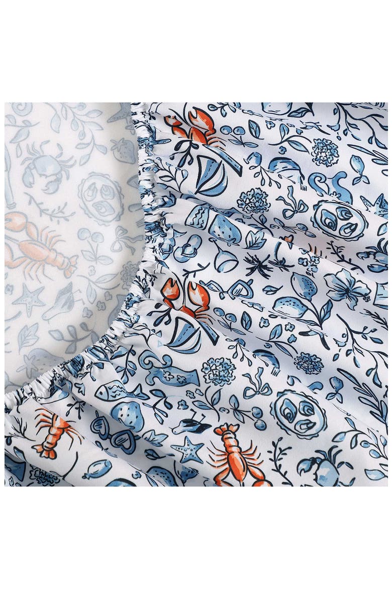 Coastal Fun Cooling Microfiber Sheet Set, Alternate, color, BLUE