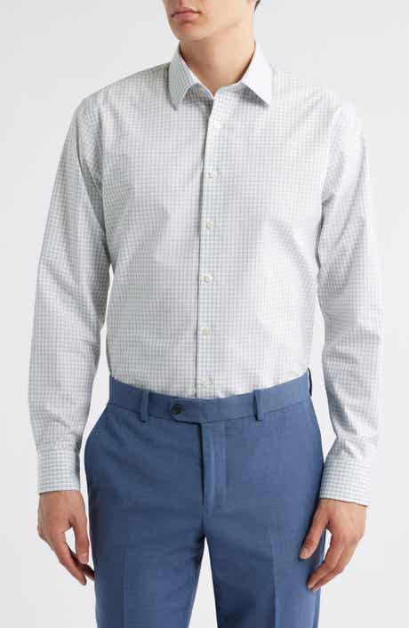 Nordstrom Trim Fit Plaid Non-Iron Cotton Dress Shirt