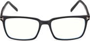 TOM FORD 55mm Rectangular Blue Light Blocking Glasses