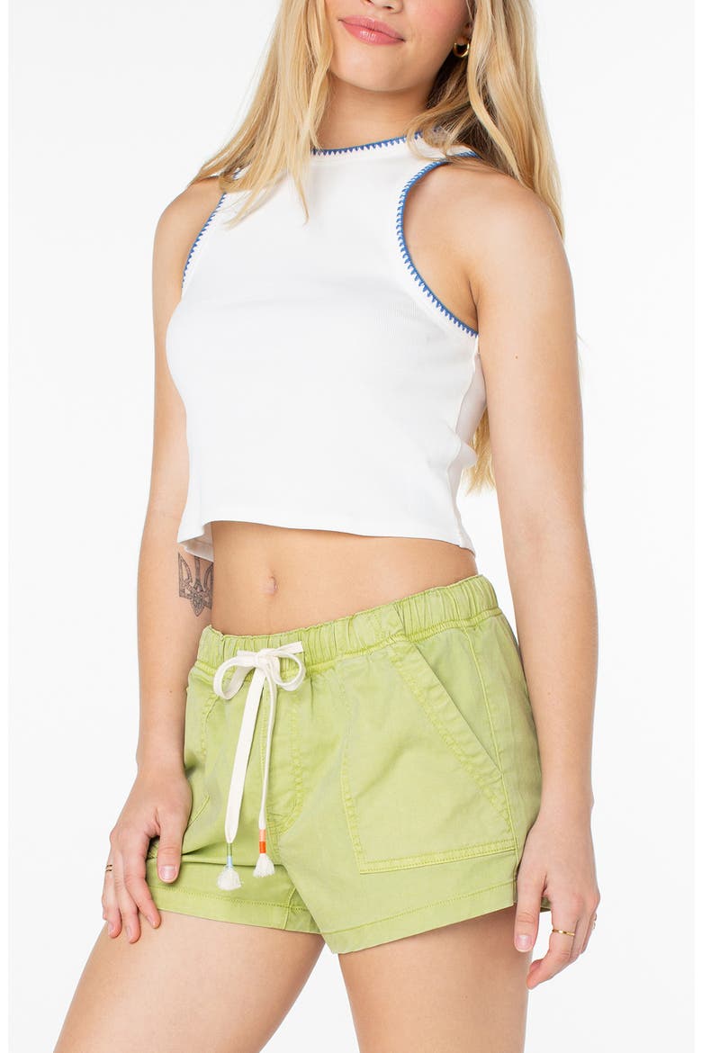 Meant to Be Whipstitch Trim Crop Tank, Main, color, SNOW WHITE SOLID