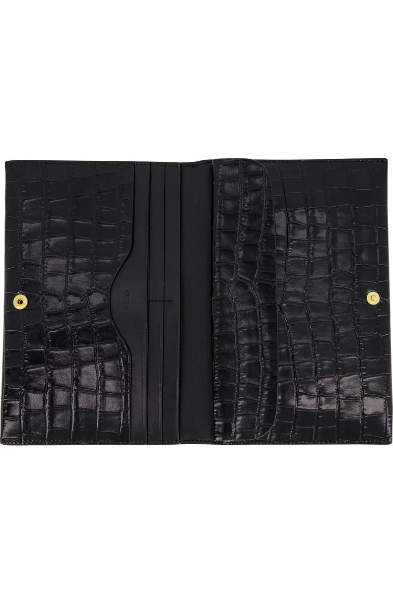Vince Croc Embossed Leather Clutch, Alternate, color,