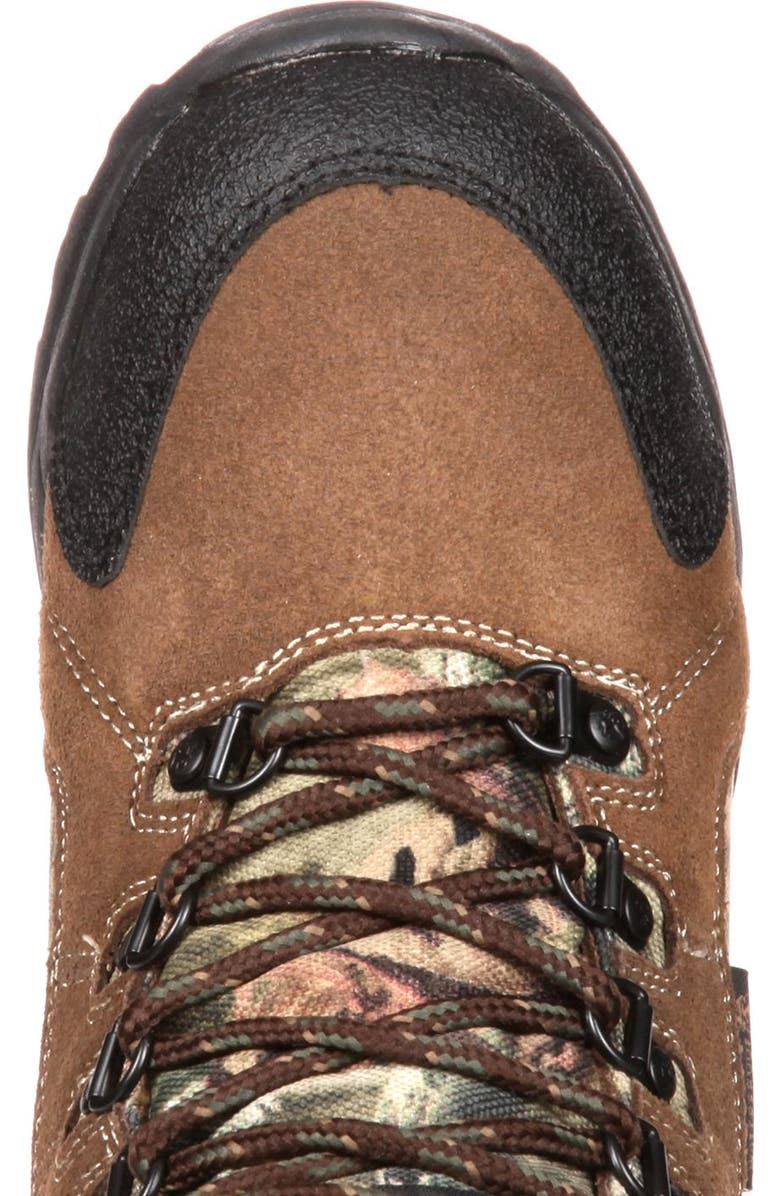 Rocky Waterproof Kids' Hunting Waterproof 800G Insulated Boot, Alternate, color, Brown And Mossy Oak Country