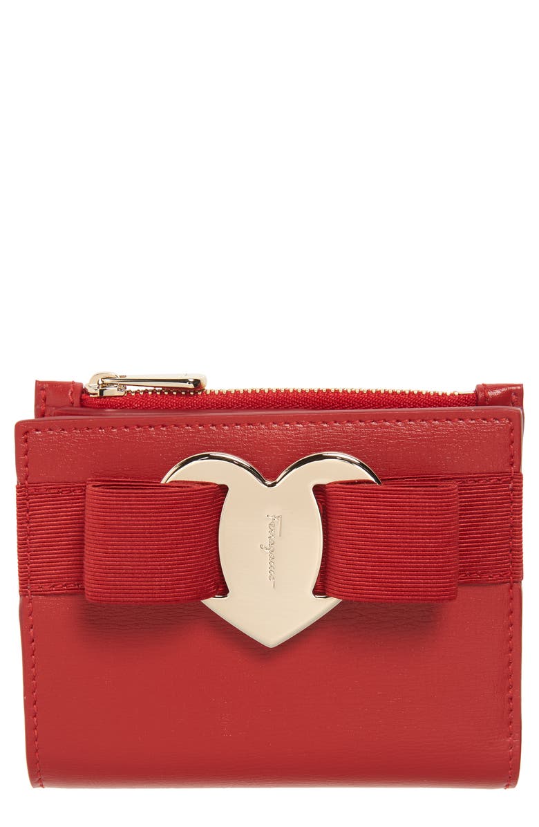 FERRAGAMO Salvatore Ferragamo Vara Bow Leather Wallet, Main, color,