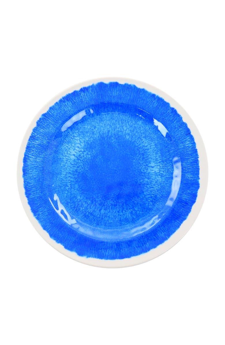 Elama Nelly 12 Piece Melamine Dinnerware Set, Alternate, color, Blue