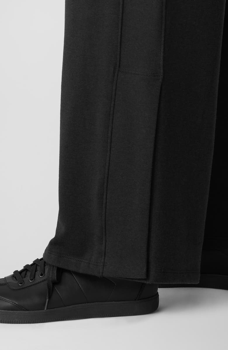 Eileen Fisher Slit Hem Straight Leg Pants, Alternate, color, Black