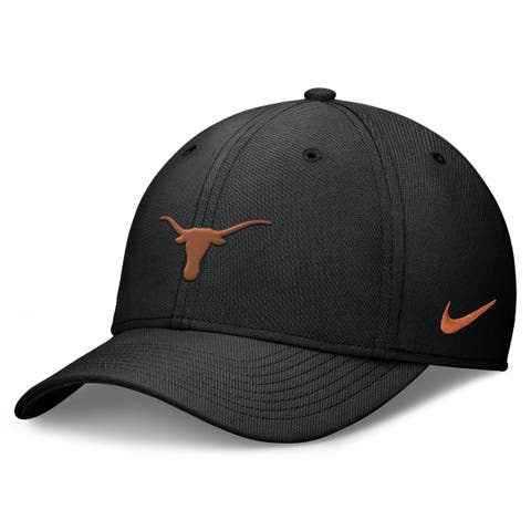 Men's Nike Black Texas Longhorns Rise SwooshFlex Dri-FIT Hat