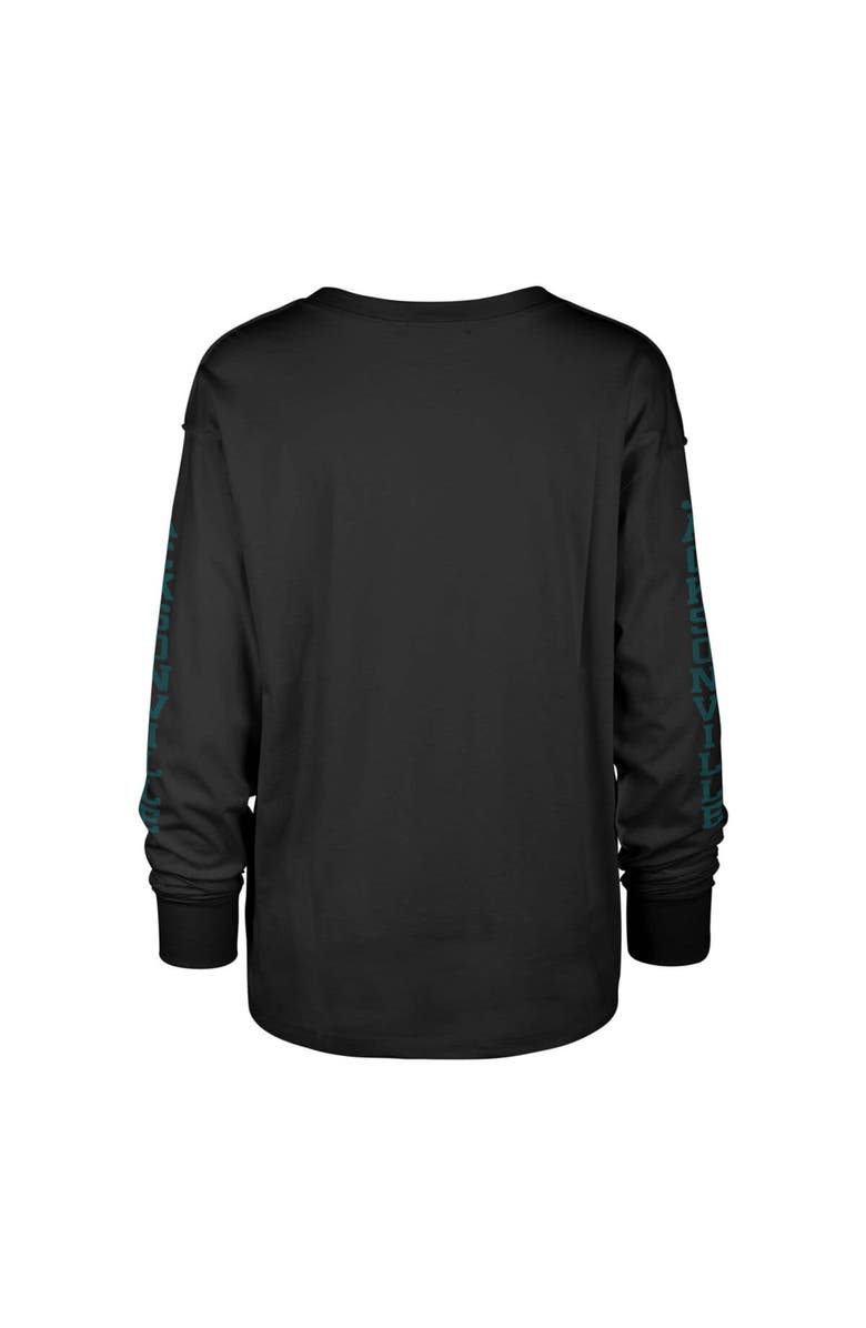 '47 Women's '47 Black Jacksonville Jaguars Tom Cat Long Sleeve T-Shirt, Alternate, color, 