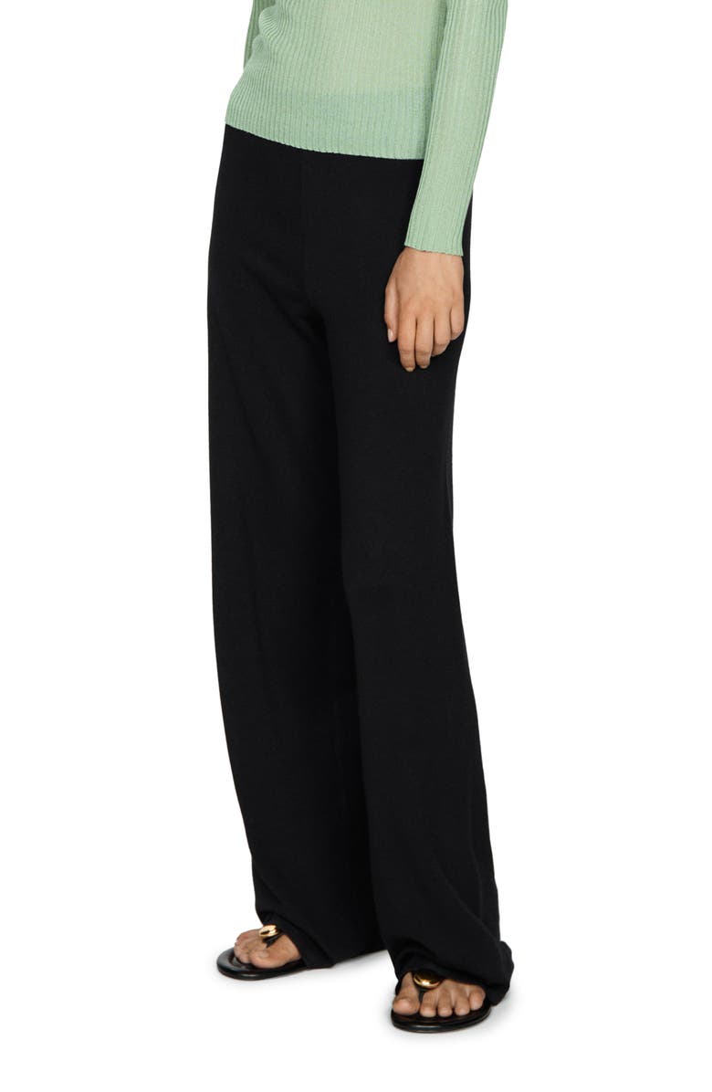 MANGO Wide Leg Sweater Pants, Alternate, color, 
