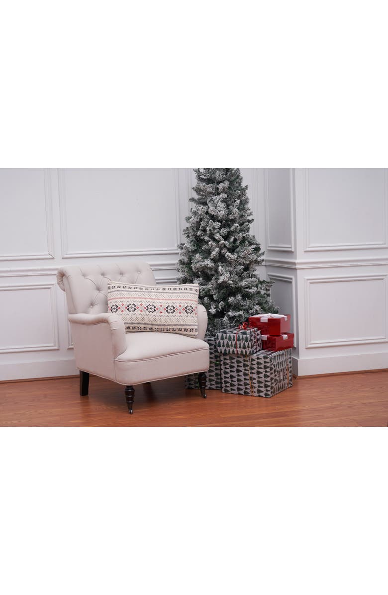 C&F Home Snowflake Christmas Throw Pillow, 16" x 24", Alternate, color, Off-White