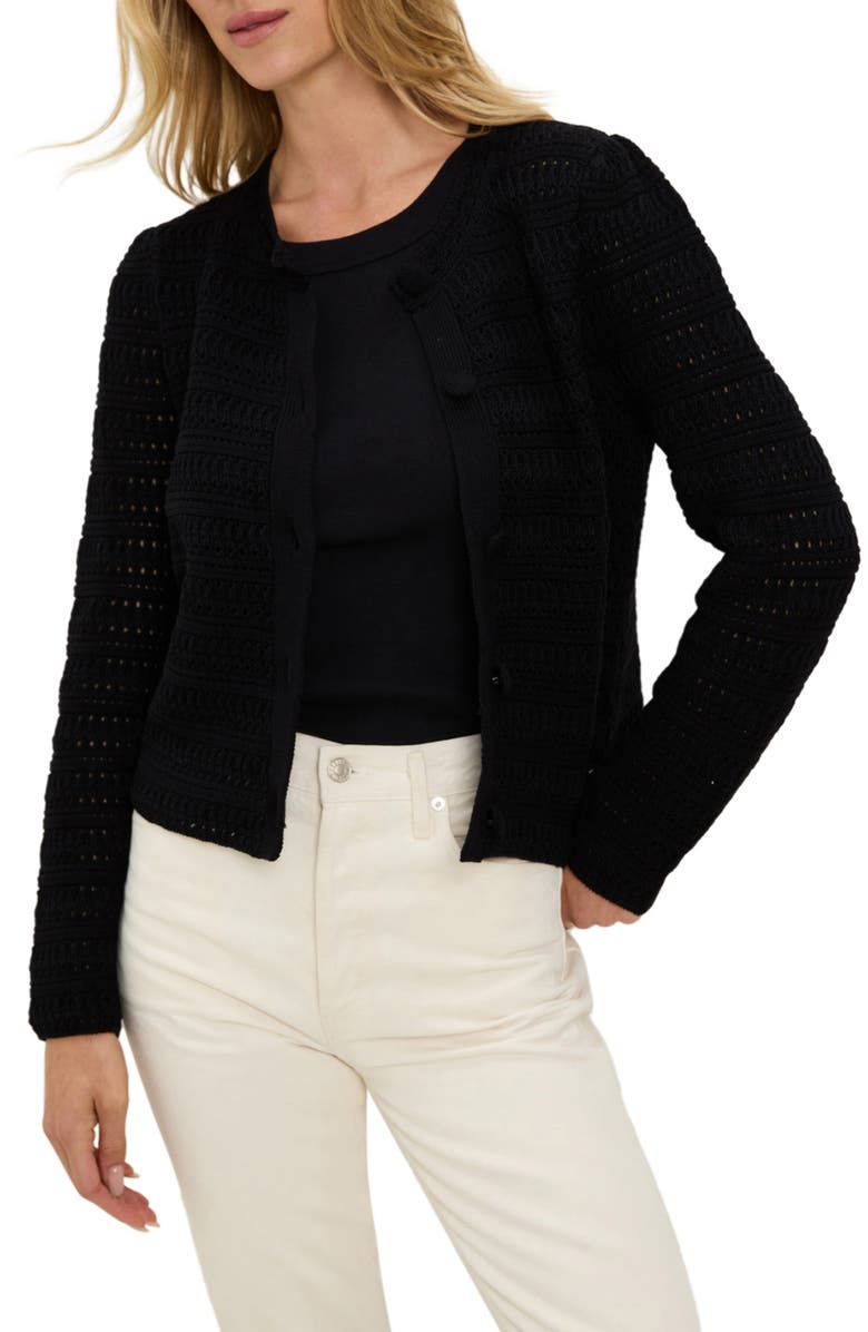 Michael Stars Winona Cardigan, Main, color, Black