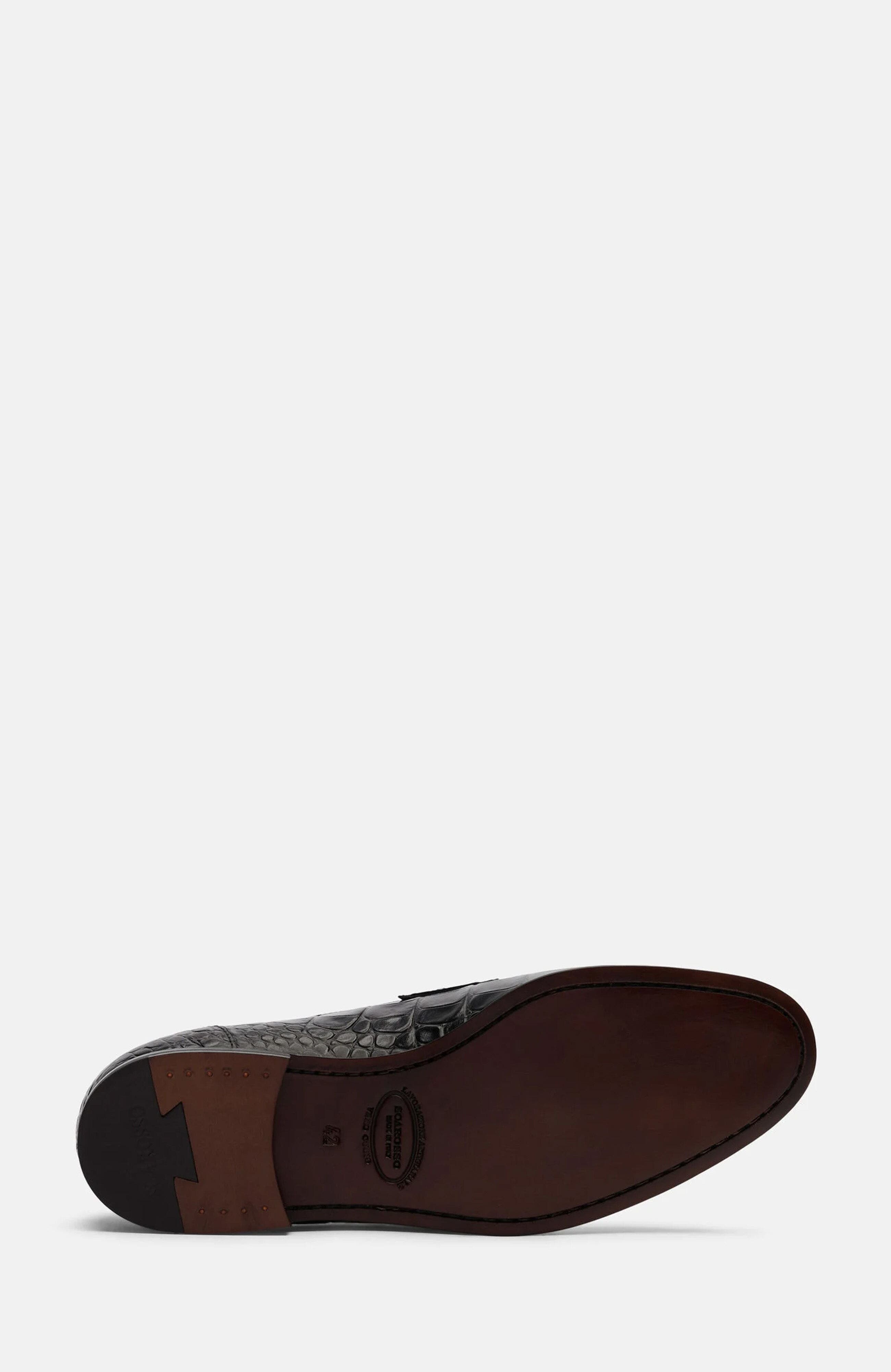 Alessandro Loafers, Alternate, color, Black - Croco-Printed Calf