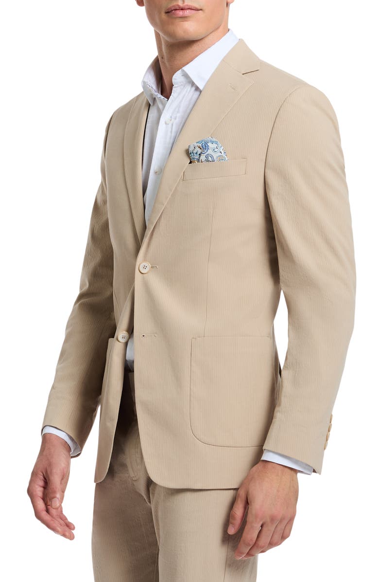 Robert Graham Marcus Stretch Button-Up Shirt, Alternate, color, Tan